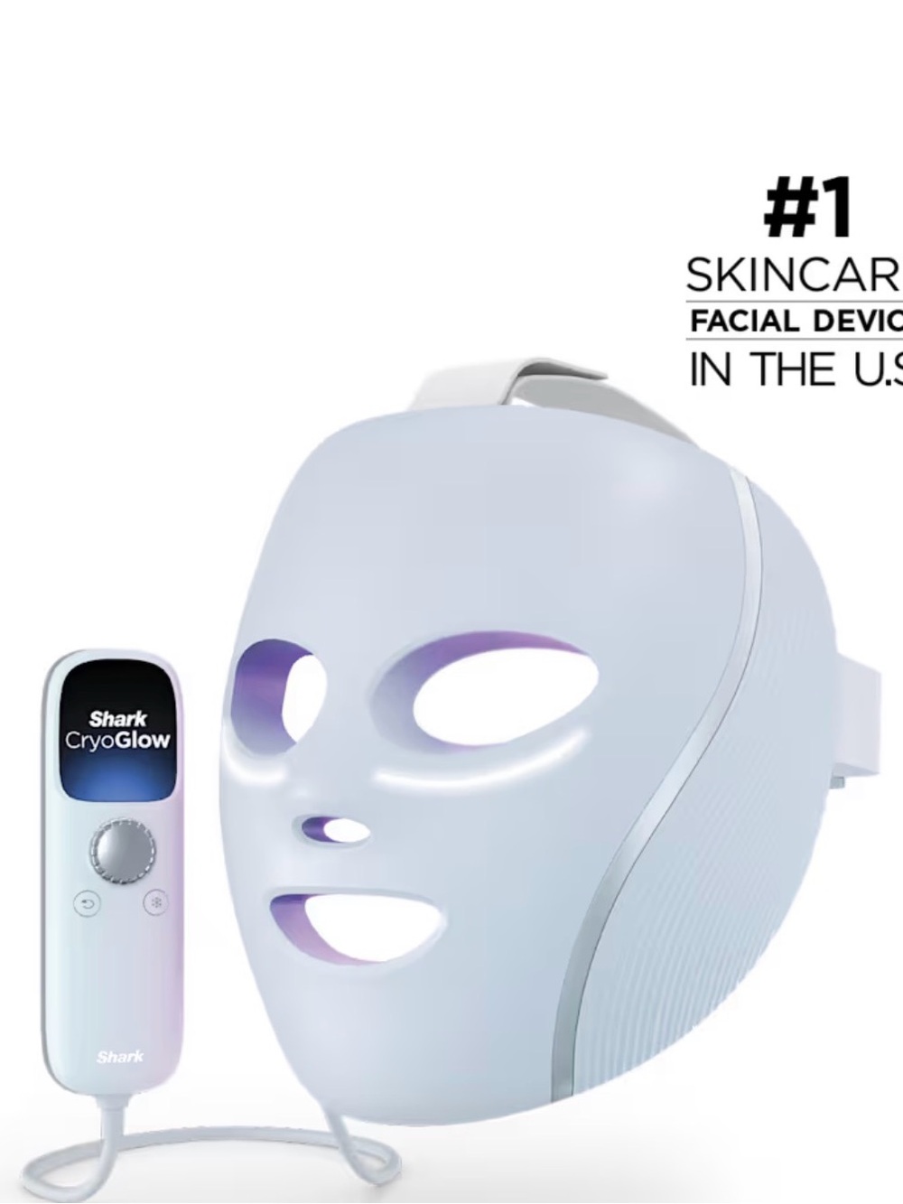 Shark - CryoGlow White LED Facial Mask for Women. Brand New in Sealed box